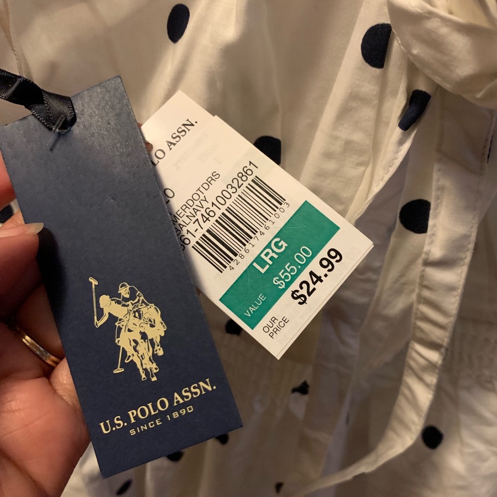Brand new US POLO ASSN polka dots dress